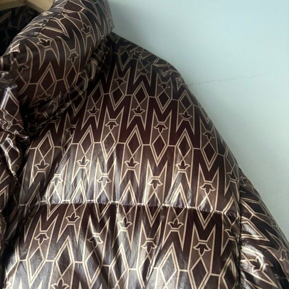 MACKAGE Down Monogram Mylah Puffer Jacket in Brown Size Large - Picture 8 of 14